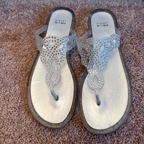 Stuart Weitzman Clear Jelly Sandals, Size 10 - Picture 2 of 3